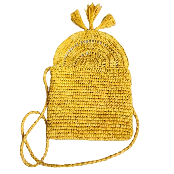 American Eagle | Women Straw Crossbody Bag like new - Picture 3 of 5